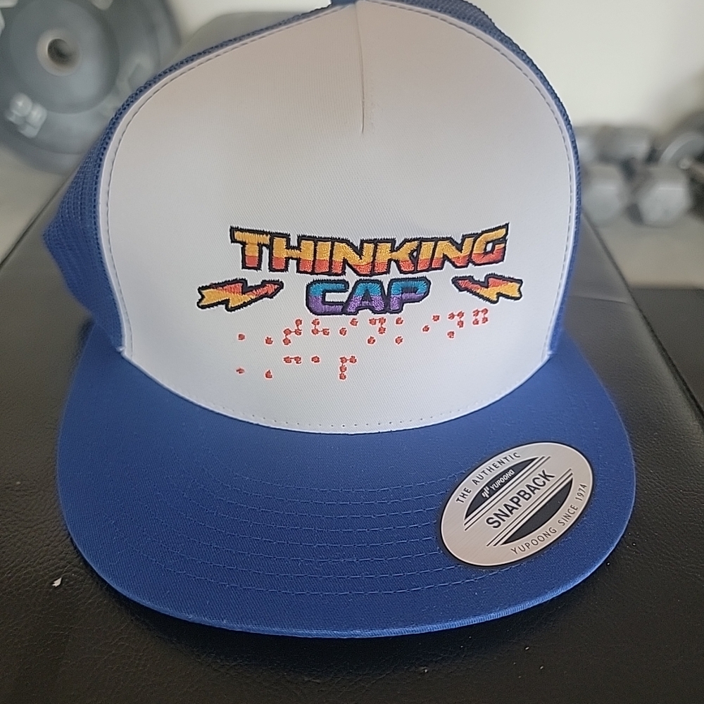 Kids Blue and White Snapback Hat